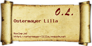 Ostermayer Lilla névjegykártya